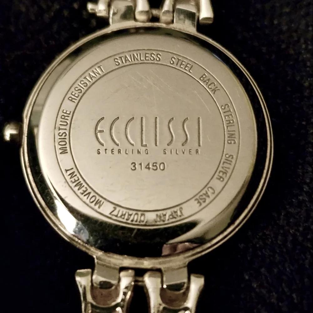 Ecclissi Bamboo link sterling silver watch